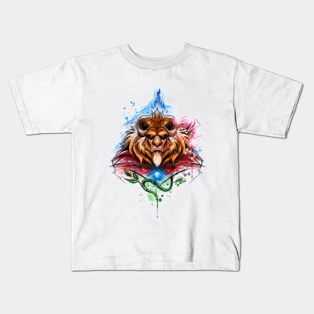 lone Beast Kids T-Shirt by Cyberframe